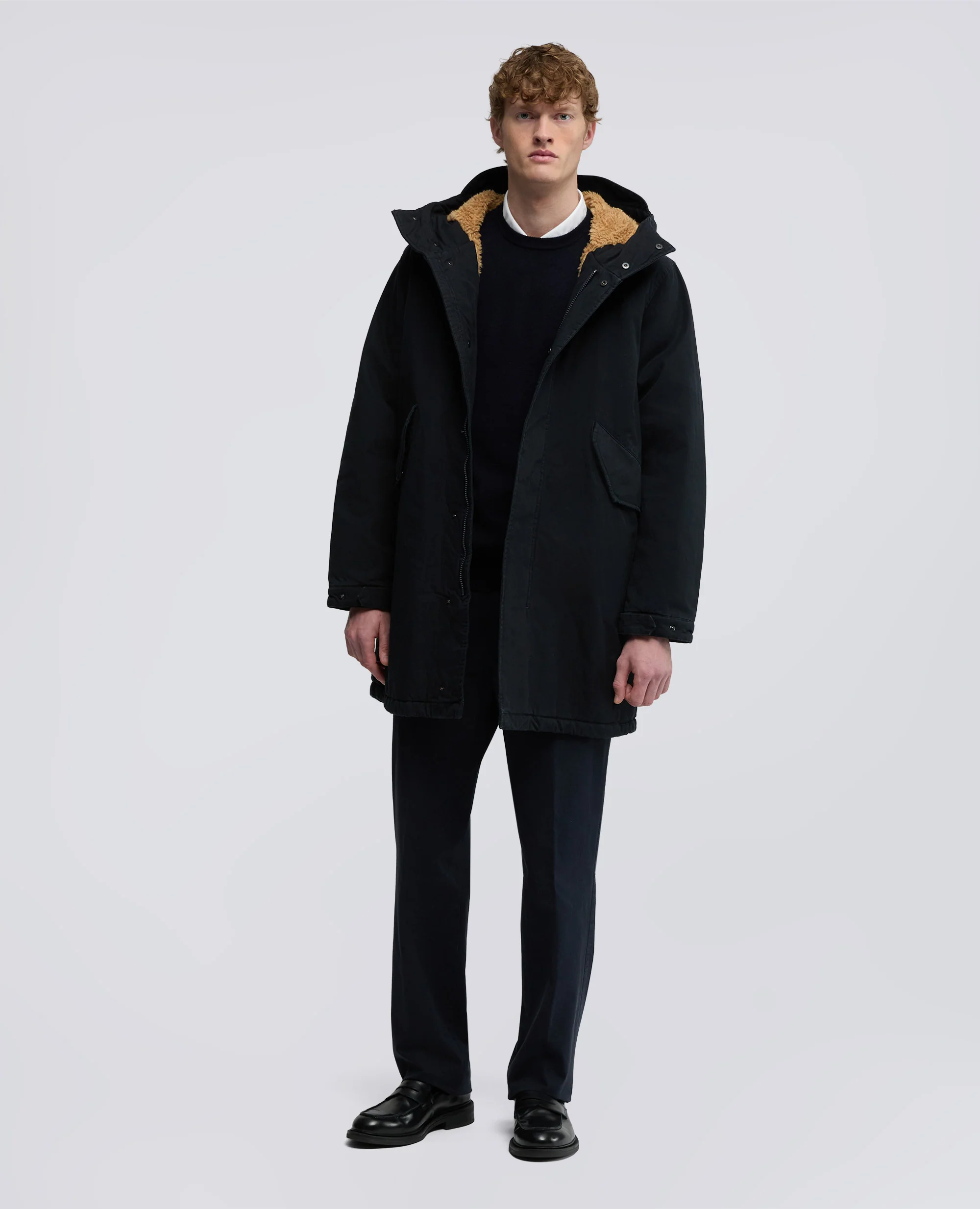 PARKA FULLER IN TELA DI COTONE CERATA - NAVY - Image 2