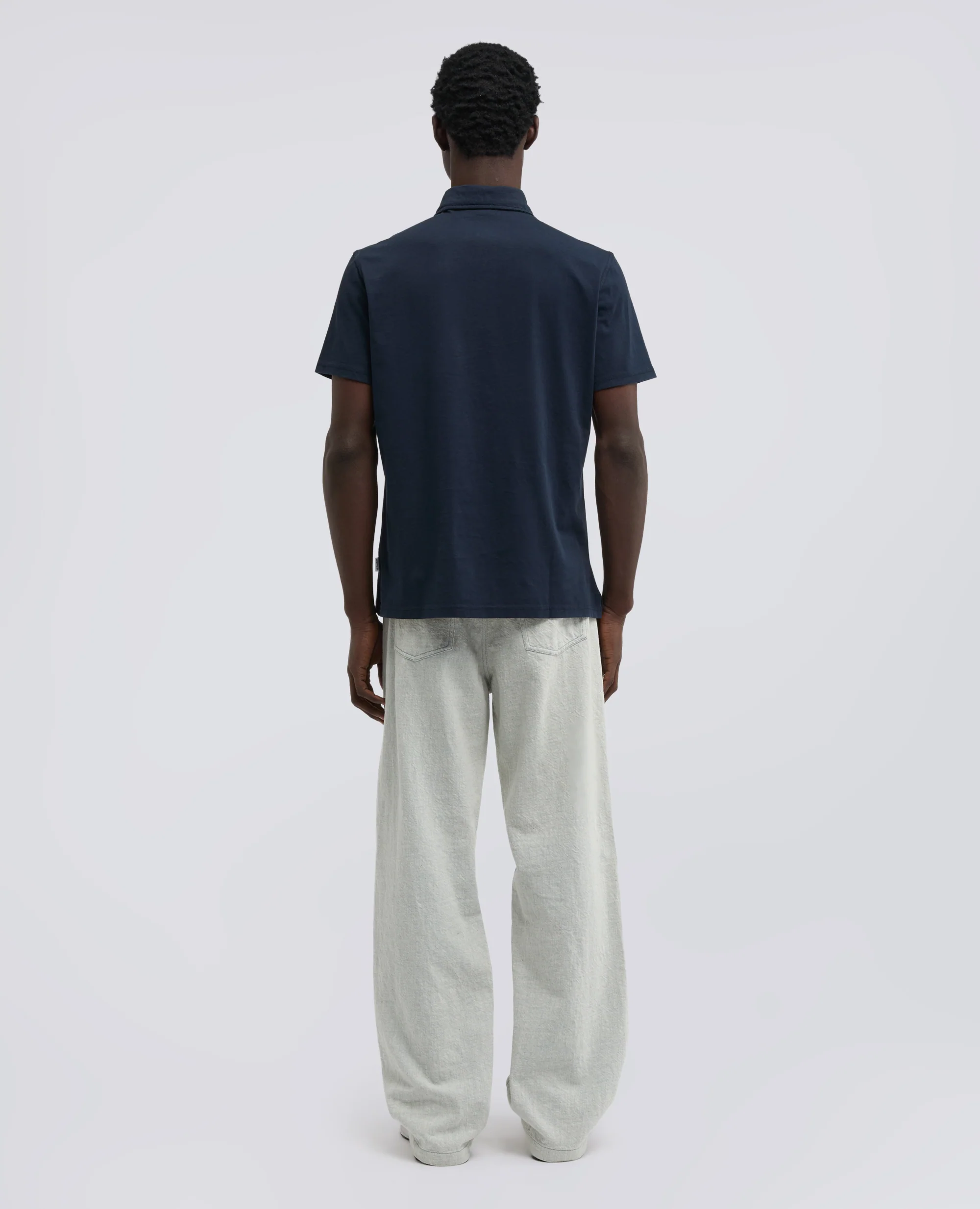 POLO IN JERSEY DI COTONE - NAVY - Image 3