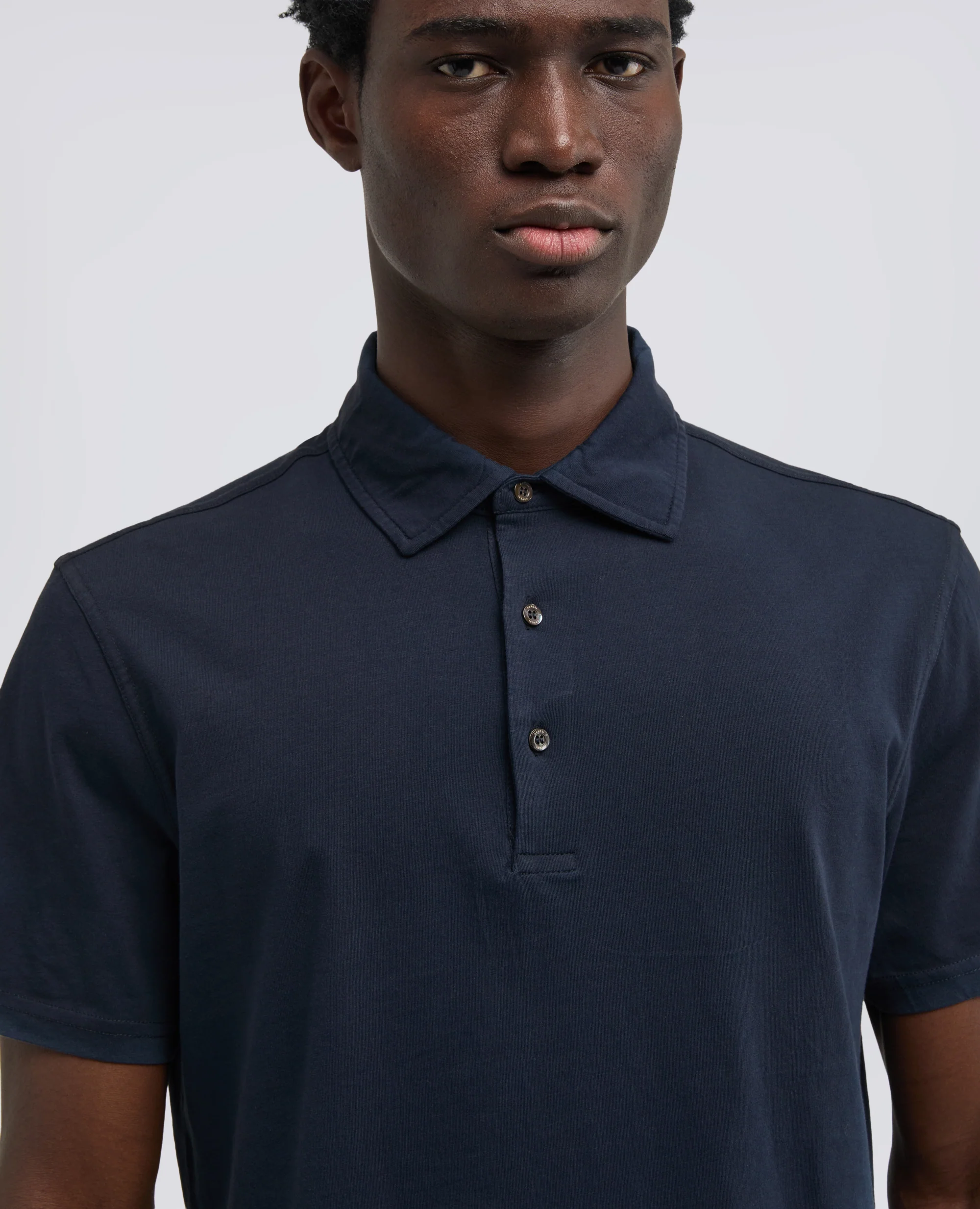 POLO IN JERSEY DI COTONE - NAVY - Image 4