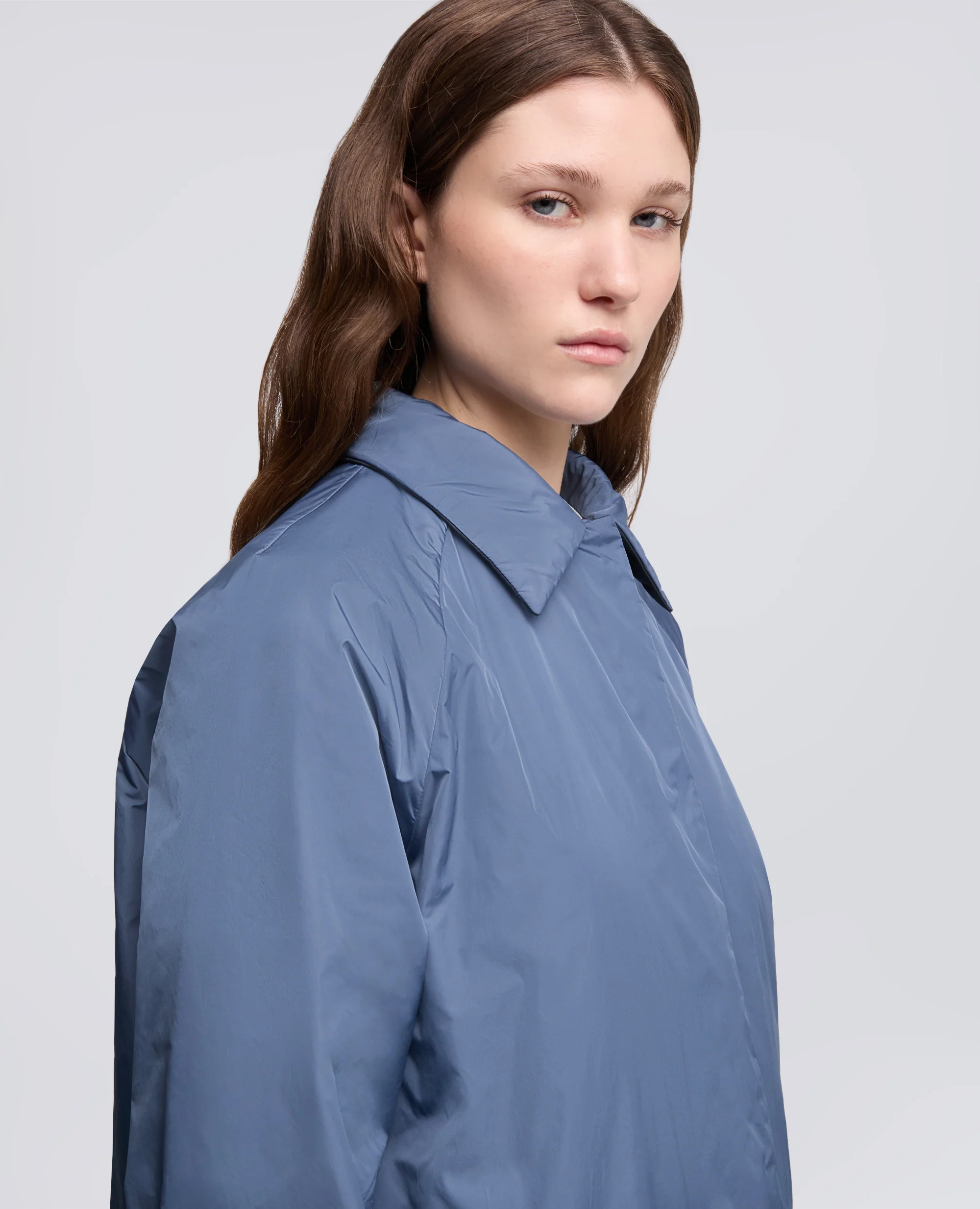 CAPPOTTO REVERSIBILE BICOLORE IN NYLON - NAVY+AVIO - Image 5