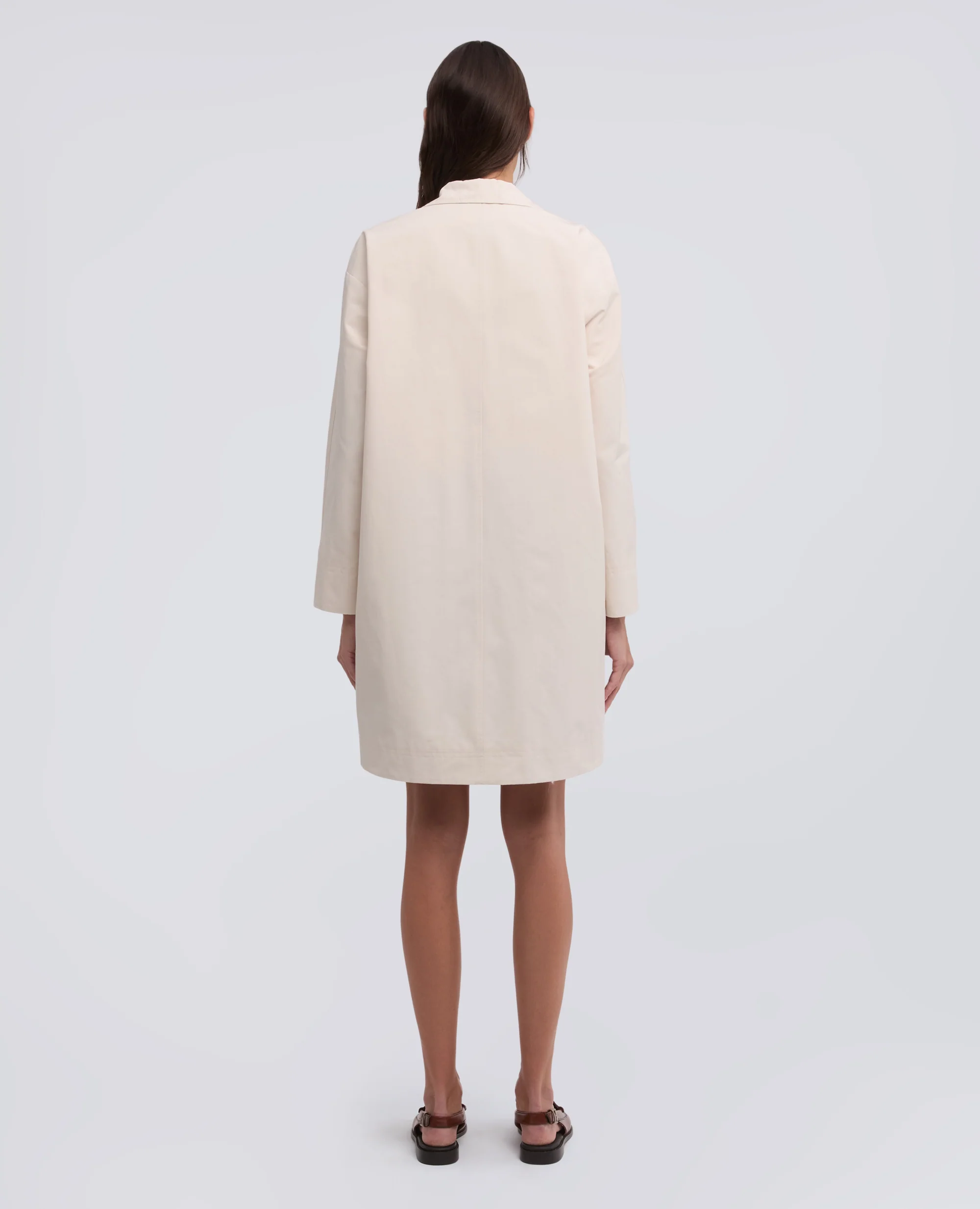 CAPPOTTO FODERATO IN TELA DI COTONE E POLIESTERE - GHIACCIO - Image 3