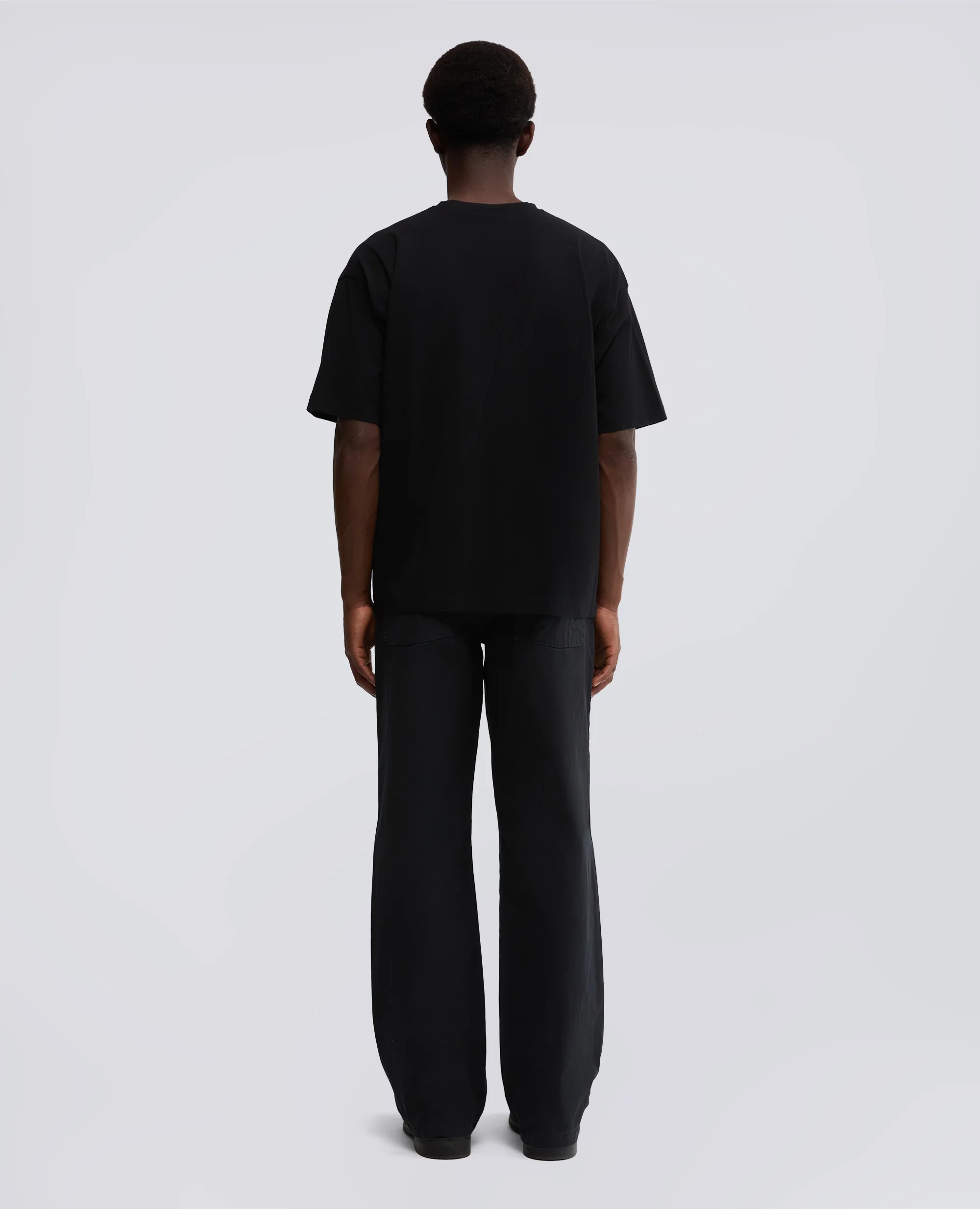 TSHIRT GIROCOLLO IN JERSEY CON STAMPA - NERO - Image 3