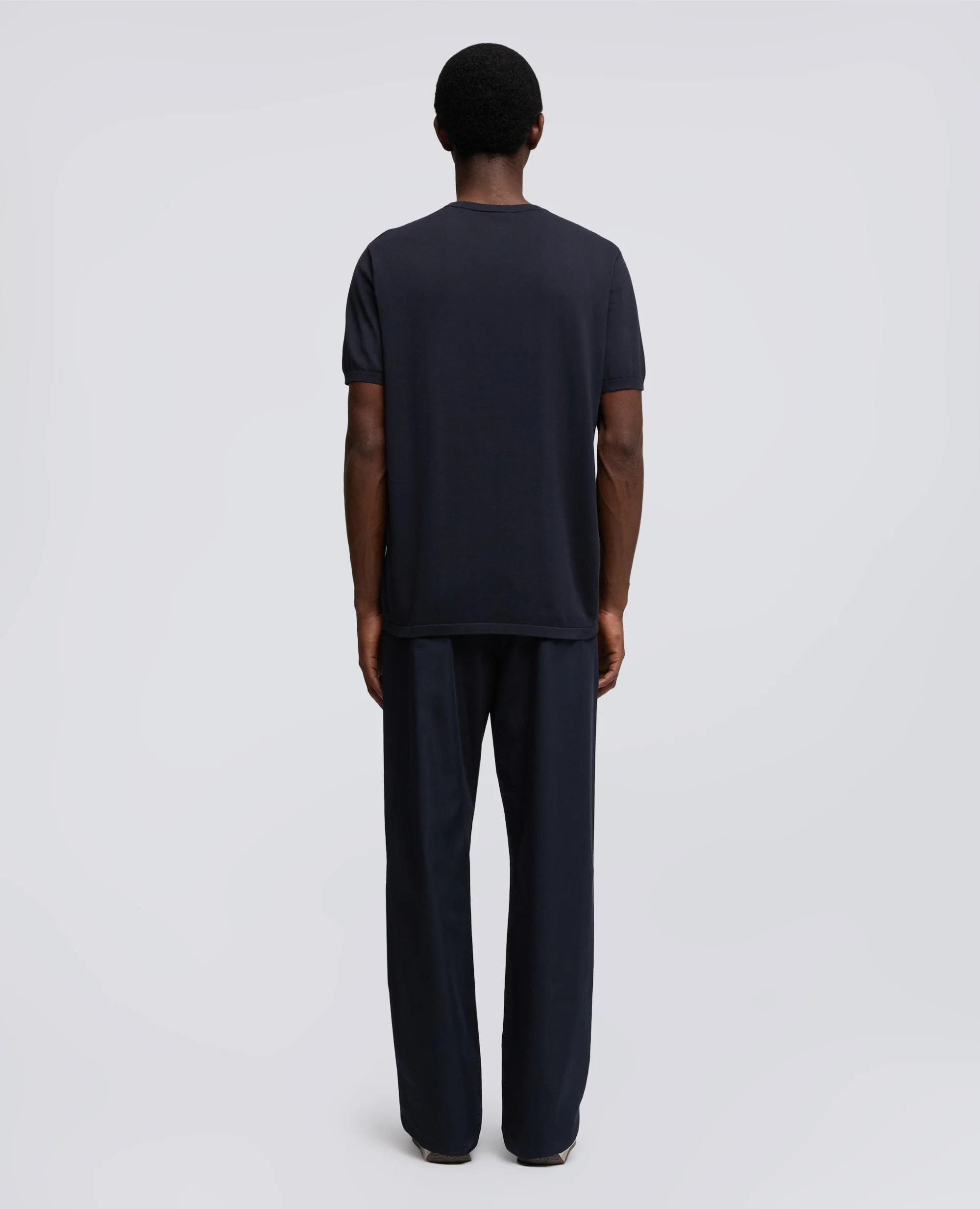 T-SHIRT IN COTONE - NAVY - Image 3