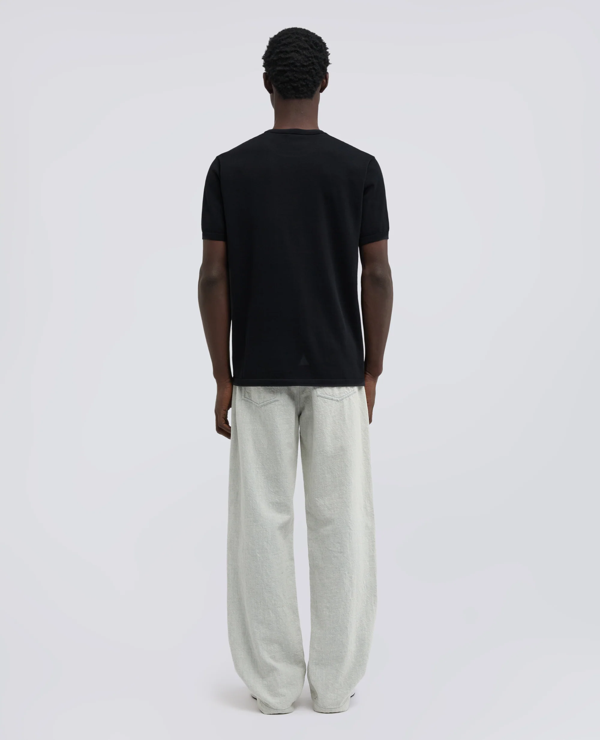 T-SHIRT IN COTONE - NERO - Image 3