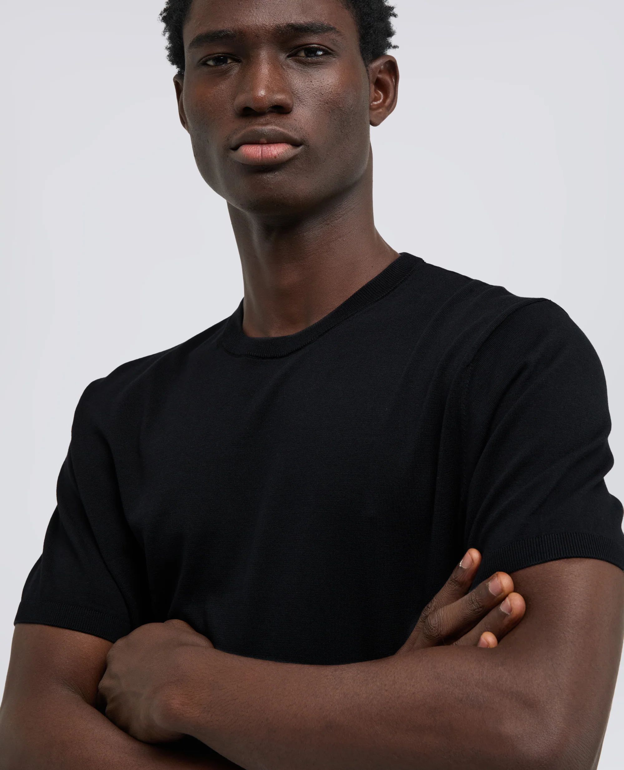 T-SHIRT IN COTONE - NERO - Image 4