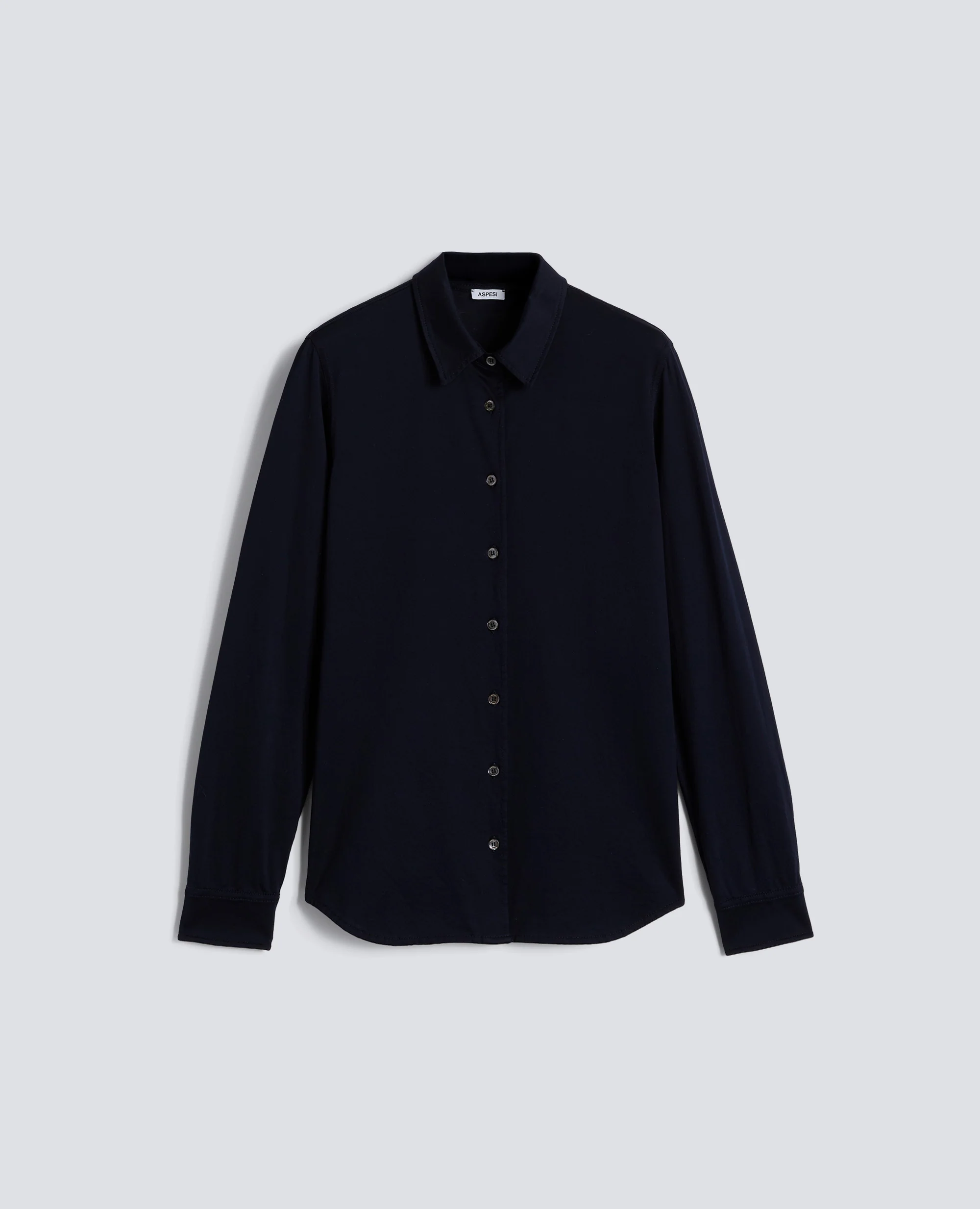 CAMICIA IN JERSEY DI COTONE - BLU