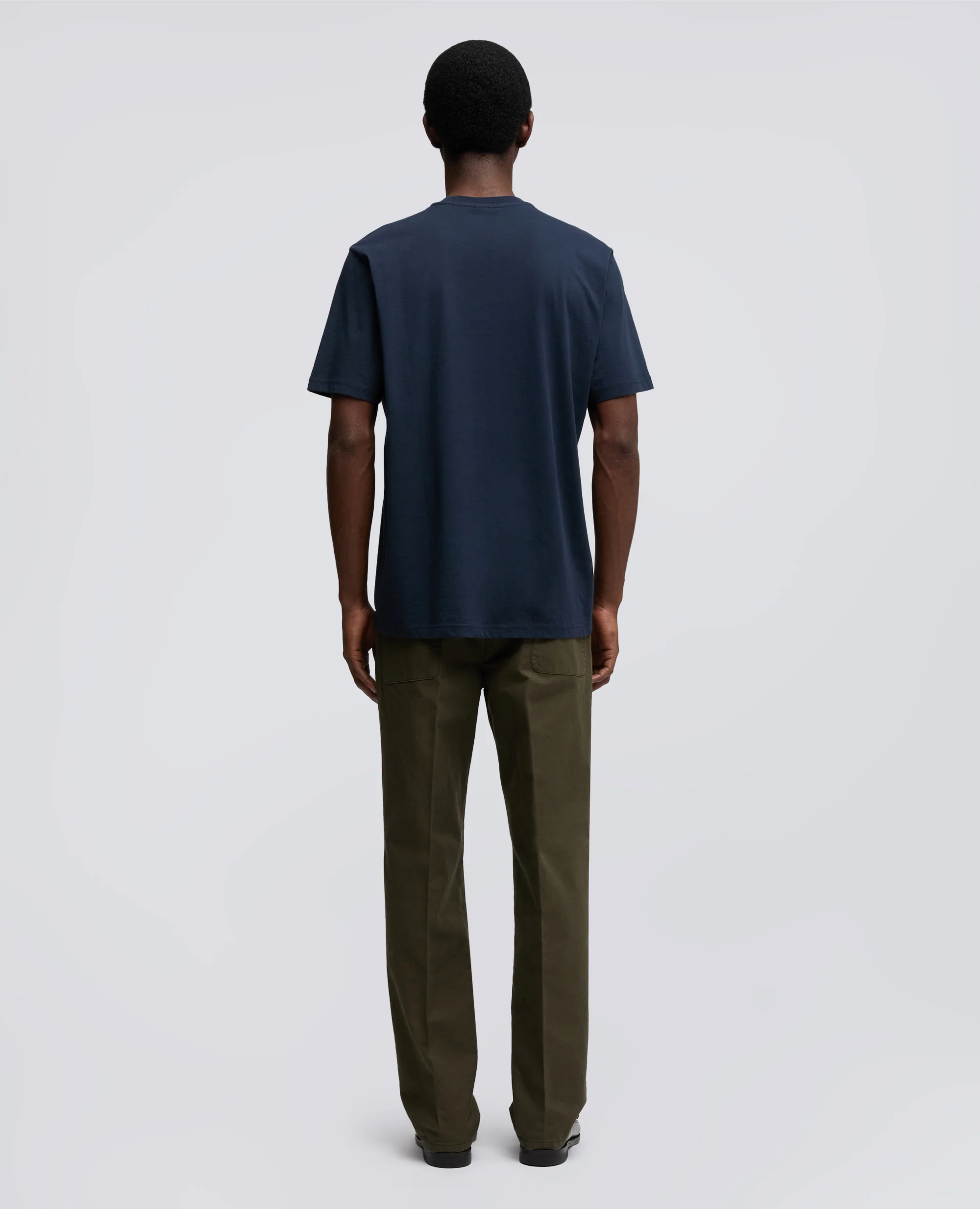 TSHIRT IN JERSEY DI COTONE - NAVY - Image 3