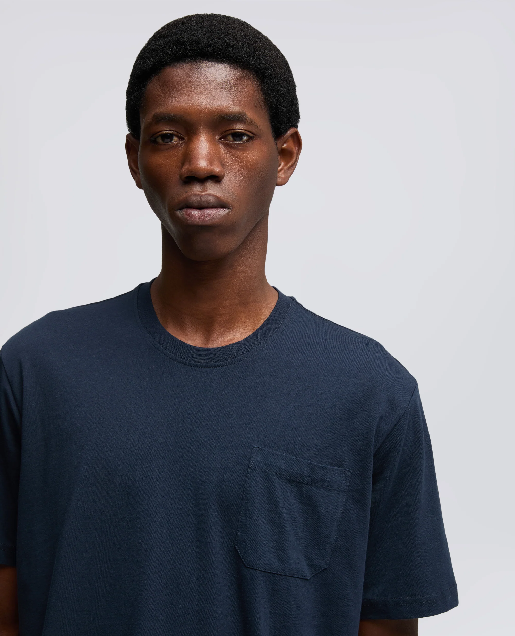 TSHIRT IN JERSEY DI COTONE - NAVY - Image 4