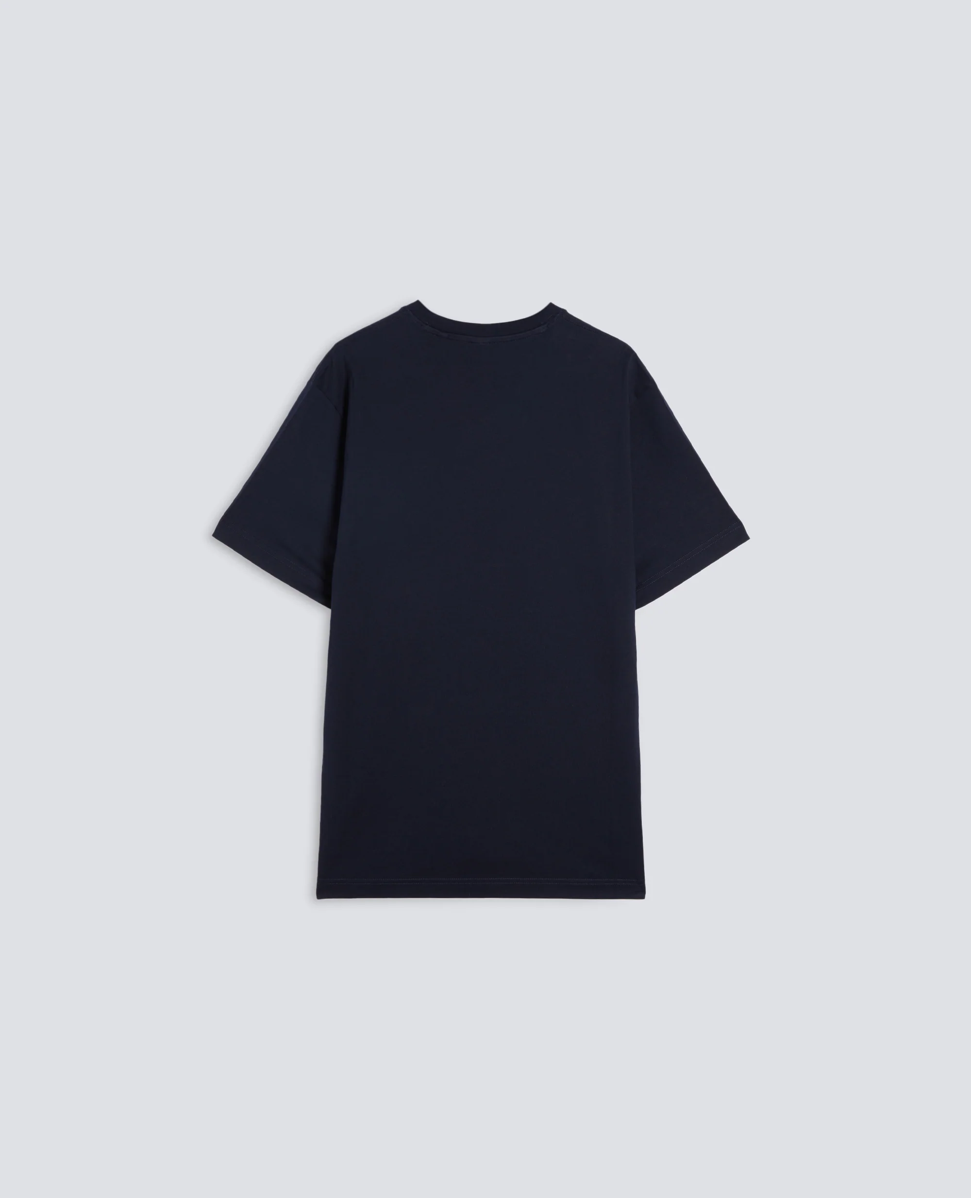 T-SHIRT IN JERSEY DI COTONE - NAVY - Image 2