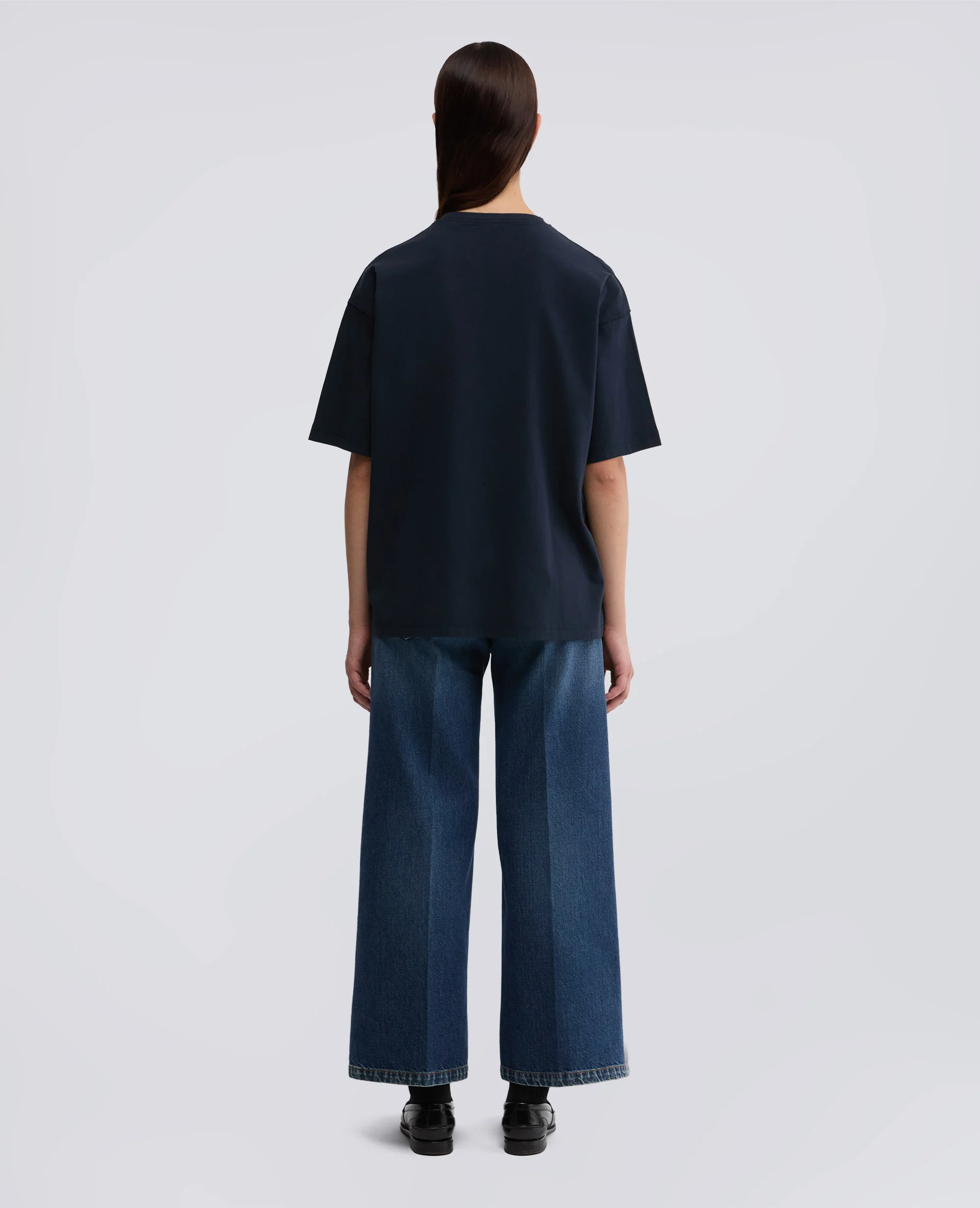 TSHIRT IN JERSEY DI COTONE - NAVY - Image 3