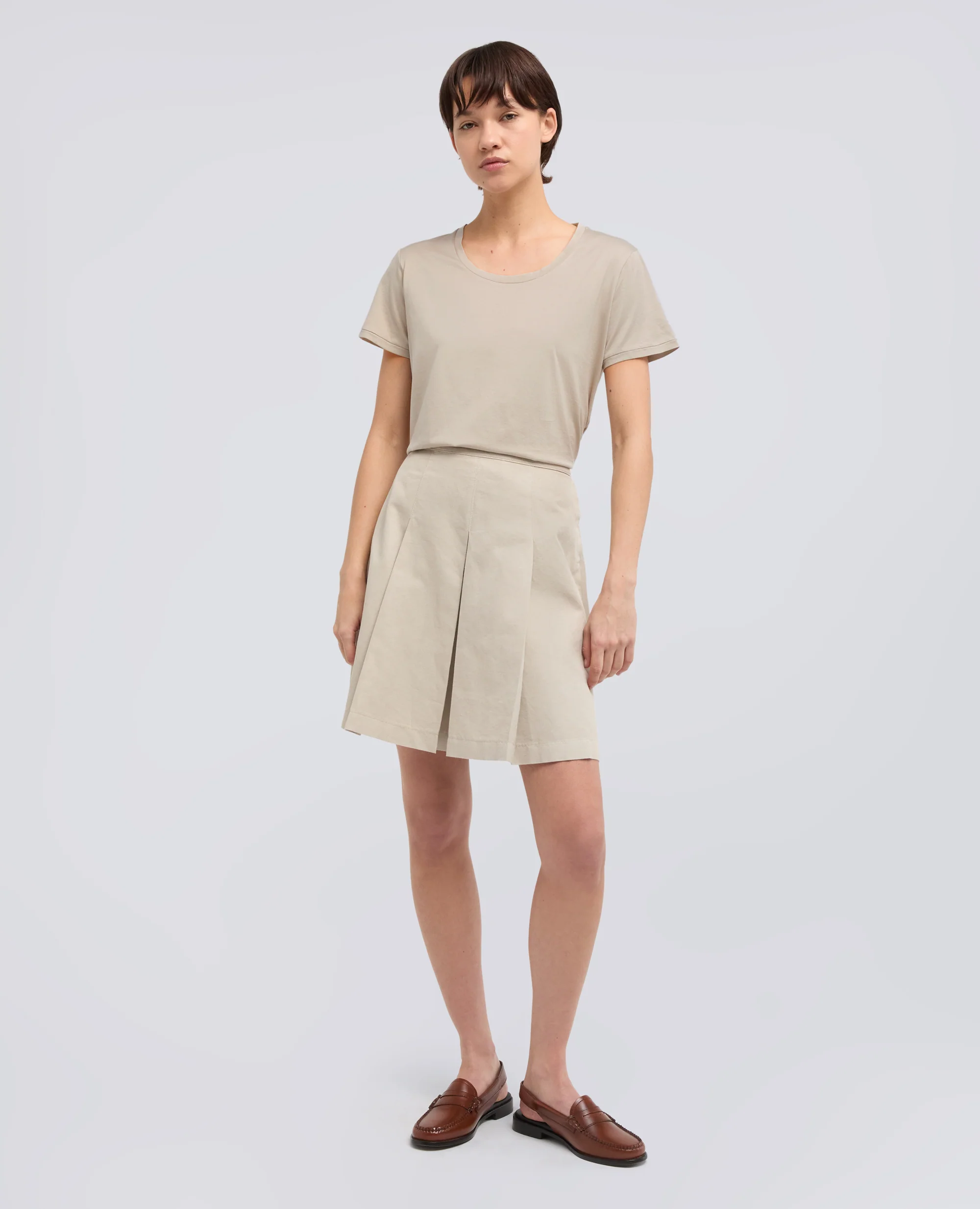 T-SHIRT IN JERSEY DI COTONE - SABBIA - Image 2