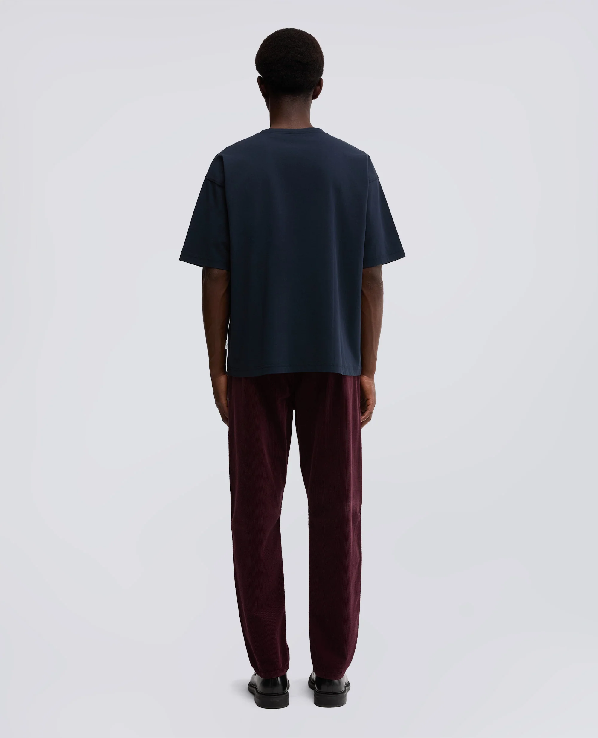 TSHIRT GIROCOLLO IN JERSEY DI COTONE - NAVY - Image 3