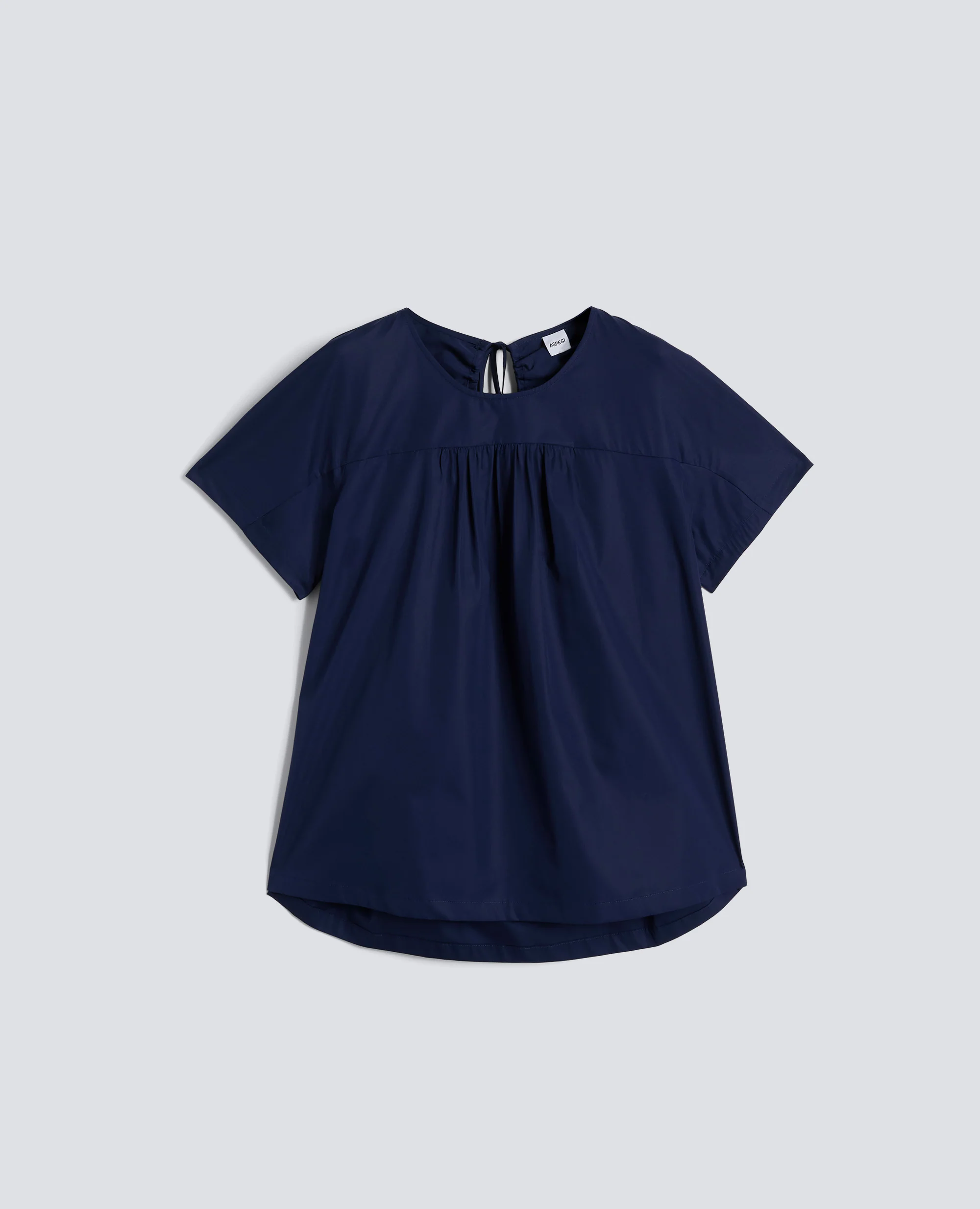 TOP IN POPELINE COTONE - BLUETTE