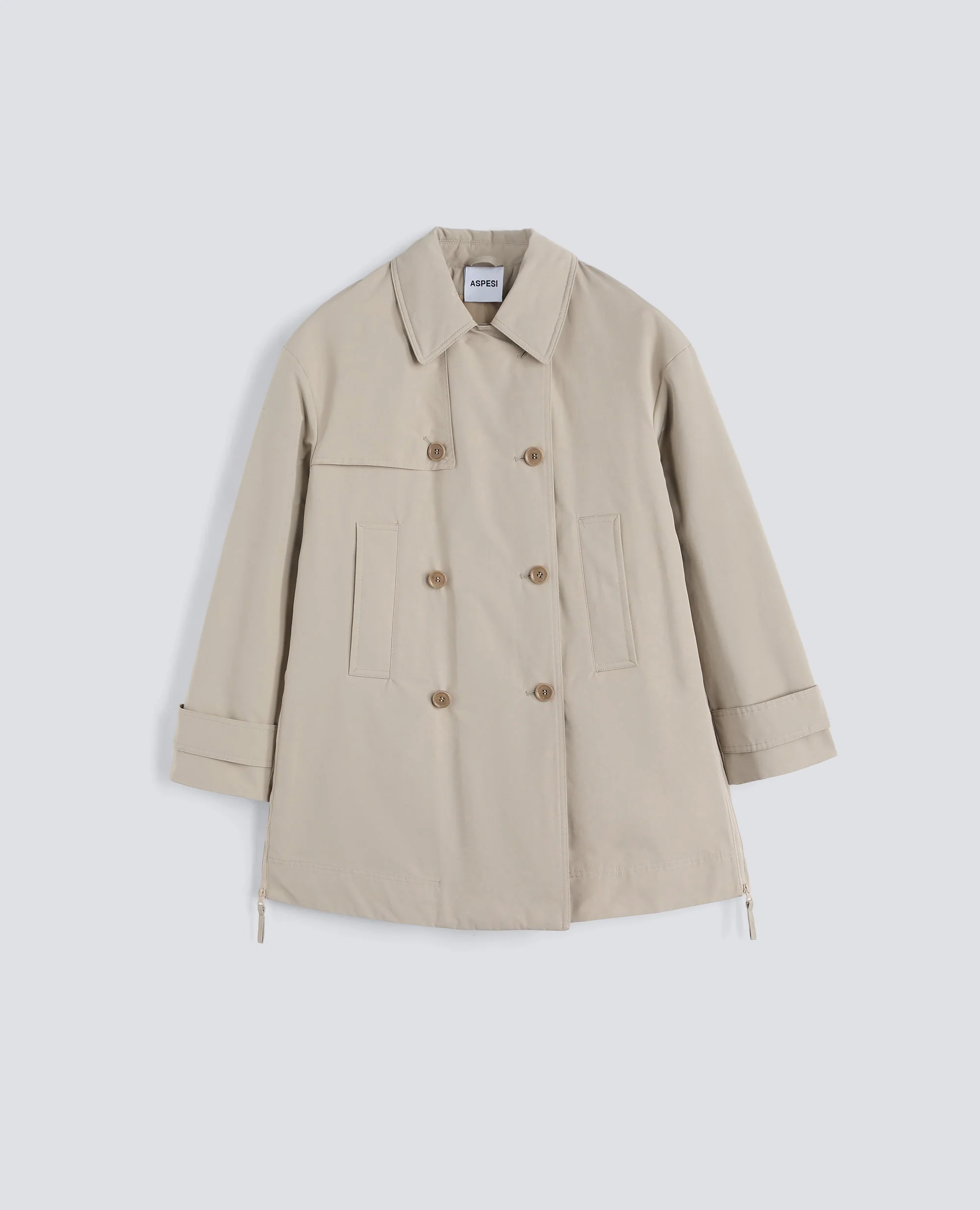 TRENCH CORTO SCARLETT IN MISTO COTONE - SABBIA